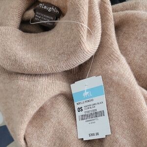 J. McLaughlin Heather Camel Cashmere Poncho